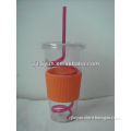 16oz double wall acrylic straw mug